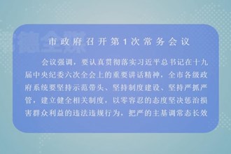 市政府门户召开第1次常务会议