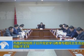 市政府门户党组班子召开党史学习教育专题民主生活会 周振宇主持