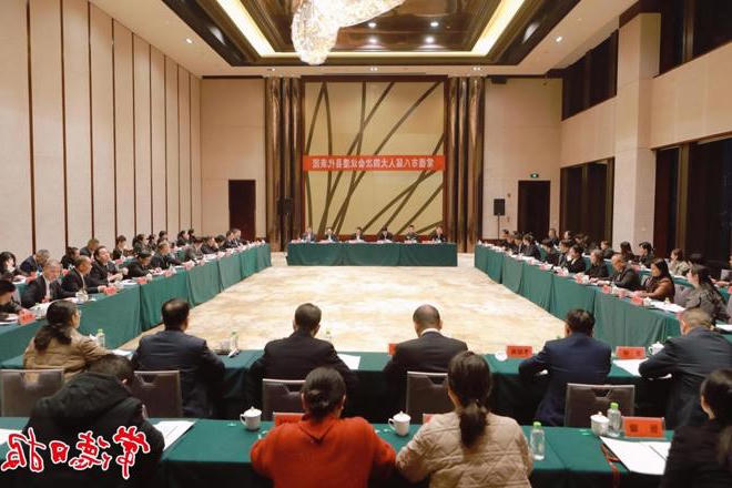 罗毅君参加常德市八届人大四次会议澧县代表团审议