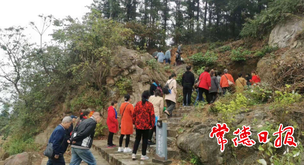 重阳登高赏秋祈福 300余名省内游客打卡太阳山