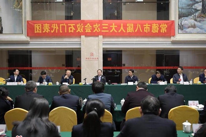 周振宇参加石门、汉寿代表团分组审议