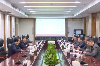 曹志强与海捷控股集团有限公司董事长储慧斌一行座谈