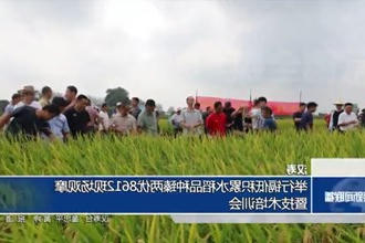 汉寿：举行镉低积累水稻品种臻两优8612现场观摩暨技术培训会