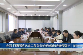 市领导参加市政府门户办机关第二党支部组织生活会