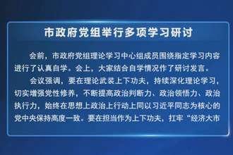 常德市政府门户党组举行多项学习研讨