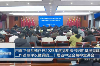 市直卫健系统召开2025年度党组织书记抓基层党建工作述职评议暨党的二十届四中全会精神宣讲会