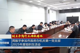 周振宇参加市政府门户办机关第一党支部2025年度组织生活会
