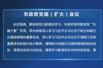 周振宇主持召开市政府门户党组（扩大）会议