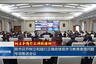 常德市召开树立和践行正确政绩观学习教育查摆问题专项推进会议