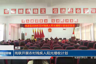 桃源：残联开展农村残疾人阳光增收计划