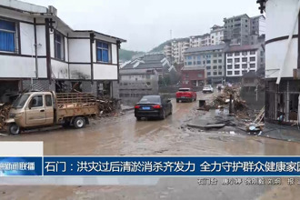 石门：洪灾过后清淤消杀齐发力 全力守护群众健康家园