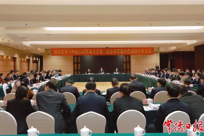 省十四届人大三次会议常德代表团召开全体会议